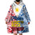 Personalised 125th Independence Anniversary Philippines Wearable Blanket Hoodie Polynesian Pilipinas Flag Style - White LT9 - Polynesian Pride