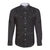 New Zealand Rugby Long Sleeve Button Shirt All Black Fern with Maori Tribal Pattern LT9 Unisex Black - Polynesian Pride