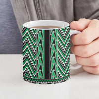 New Zealand Maori Niho Taniwha Ceramic Mug Kakariki Mangopare and Puhoro Pattern LT9 - Polynesian Pride