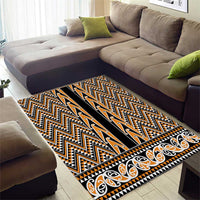 New Zealand Maori Niho Taniwha Area Rug Karaka Mangopare and Puhoro Pattern LT9 - Polynesian Pride