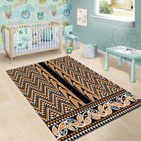 New Zealand Maori Niho Taniwha Area Rug Karaka Mangopare and Puhoro Pattern LT9 - Polynesian Pride