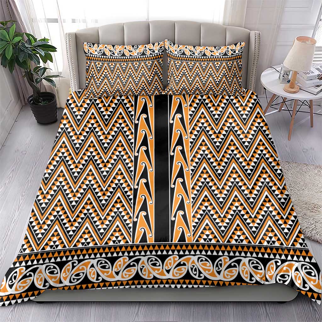 New Zealand Maori Niho Taniwha Bedding Set Karaka Mangopare and Puhoro Pattern LT9 - Polynesian Pride