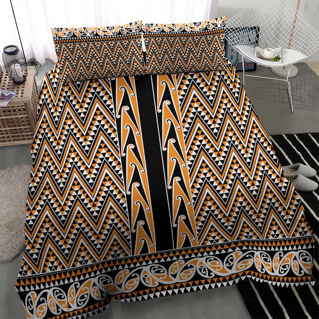 New Zealand Maori Niho Taniwha Bedding Set Karaka Mangopare and Puhoro Pattern LT9 - Polynesian Pride