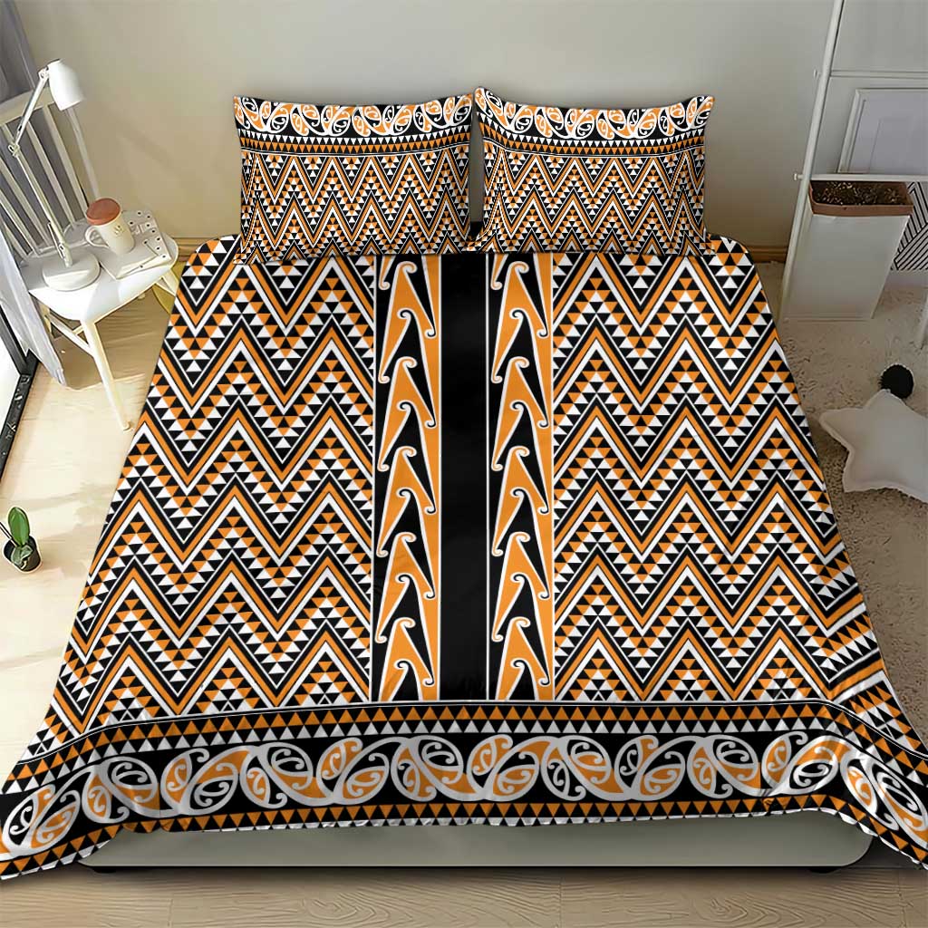 New Zealand Maori Niho Taniwha Bedding Set Karaka Mangopare and Puhoro Pattern LT9 - Polynesian Pride