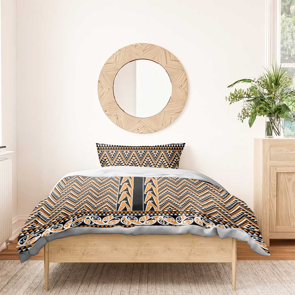 New Zealand Maori Niho Taniwha Bedding Set Karaka Mangopare and Puhoro Pattern LT9 - Polynesian Pride