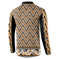 New Zealand Maori Niho Taniwha Button Sweatshirt Karaka Mangopare and Puhoro Pattern LT9 - Polynesian Pride