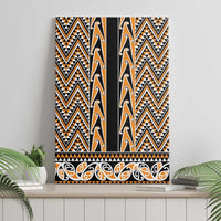 New Zealand Maori Niho Taniwha Canvas Wall Art Karaka Mangopare and Puhoro Pattern LT9 - Polynesian Pride