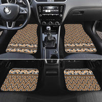 New Zealand Maori Niho Taniwha Car Mats Karaka Mangopare and Puhoro Pattern LT9 Set 4pcs Gold - Polynesian Pride