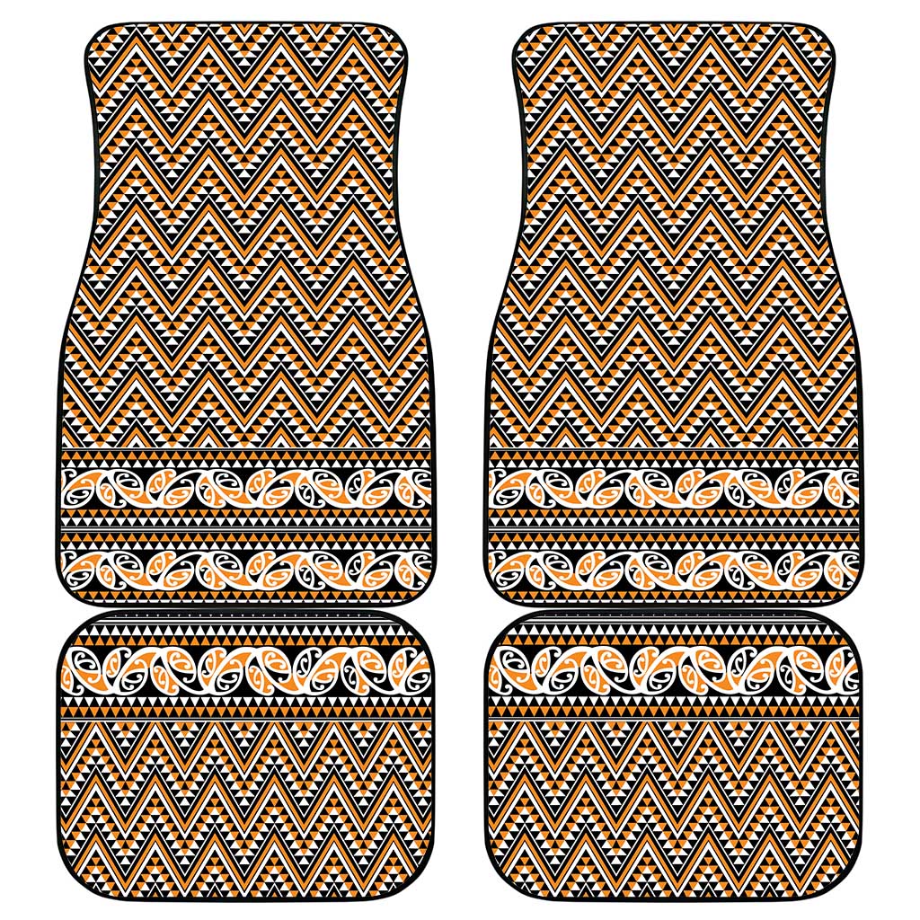 New Zealand Maori Niho Taniwha Car Mats Karaka Mangopare and Puhoro Pattern LT9 - Polynesian Pride
