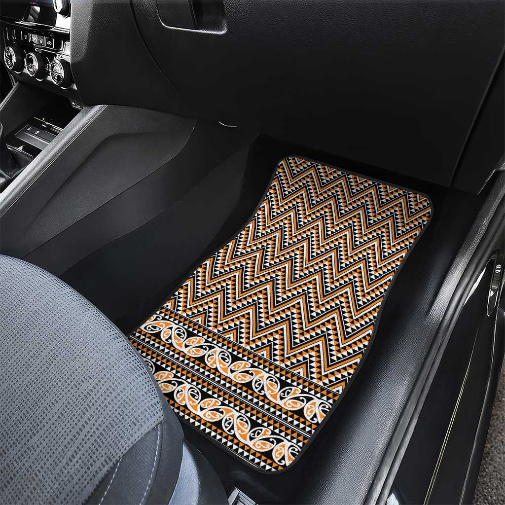 New Zealand Maori Niho Taniwha Car Mats Karaka Mangopare and Puhoro Pattern LT9 - Polynesian Pride