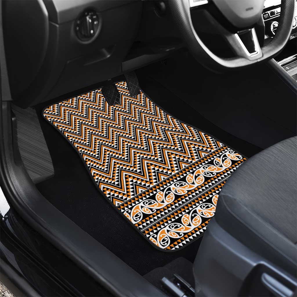 New Zealand Maori Niho Taniwha Car Mats Karaka Mangopare and Puhoro Pattern LT9 - Polynesian Pride