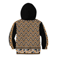New Zealand Maori Niho Taniwha Kid Hoodie Karaka Mangopare and Puhoro Pattern LT9 - Polynesian Pride