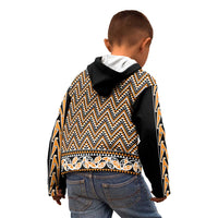 New Zealand Maori Niho Taniwha Kid Hoodie Karaka Mangopare and Puhoro Pattern LT9 - Polynesian Pride