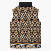 New Zealand Maori Niho Taniwha Sleeveless Puffer Jacket Karaka Mangopare and Puhoro Pattern LT9 - Polynesian Pride