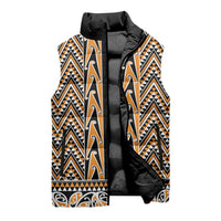 New Zealand Maori Niho Taniwha Sleeveless Puffer Jacket Karaka Mangopare and Puhoro Pattern LT9 - Polynesian Pride