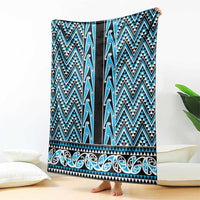 New Zealand Maori Niho Taniwha Blanket Kikorangi Mangopare and Puhoro Pattern LT9 - Polynesian Pride