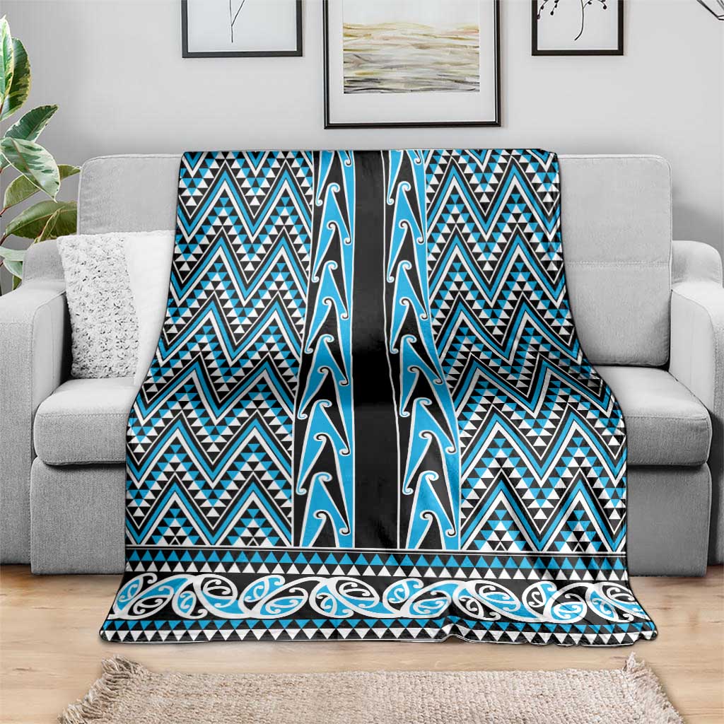 New Zealand Maori Niho Taniwha Blanket Kikorangi Mangopare and Puhoro Pattern LT9 - Polynesian Pride