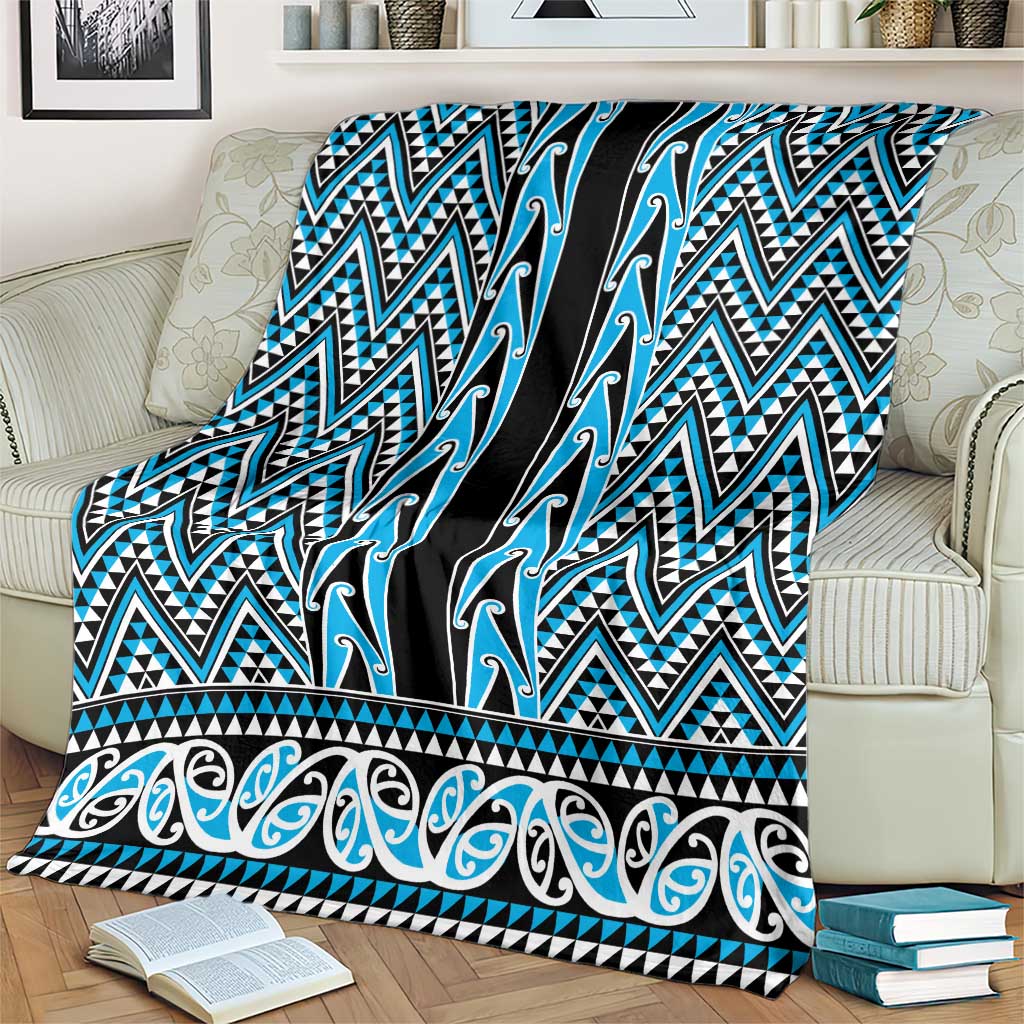 New Zealand Maori Niho Taniwha Blanket Kikorangi Mangopare and Puhoro Pattern LT9 - Polynesian Pride