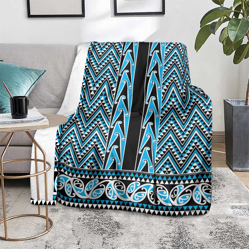 New Zealand Maori Niho Taniwha Blanket Kikorangi Mangopare and Puhoro Pattern LT9 - Polynesian Pride