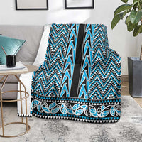New Zealand Maori Niho Taniwha Blanket Kikorangi Mangopare and Puhoro Pattern LT9 - Polynesian Pride