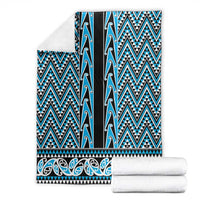 New Zealand Maori Niho Taniwha Blanket Kikorangi Mangopare and Puhoro Pattern LT9 - Polynesian Pride