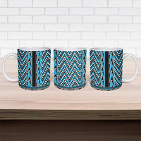 New Zealand Maori Niho Taniwha Ceramic Mug Kikorangi Mangopare and Puhoro Pattern LT9 - Polynesian Pride