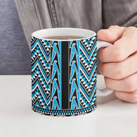 New Zealand Maori Niho Taniwha Ceramic Mug Kikorangi Mangopare and Puhoro Pattern LT9 - Polynesian Pride