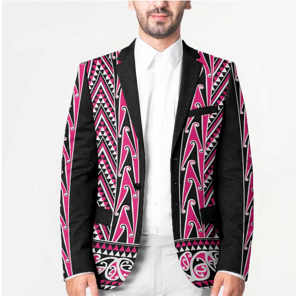 New Zealand Maori Niho Taniwha Blazer Mawhero Mangopare and Puhoro Pattern LT9 - Polynesian Pride