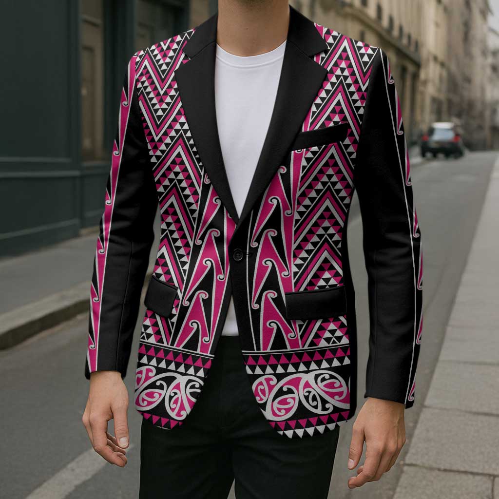 New Zealand Maori Niho Taniwha Blazer Mawhero Mangopare and Puhoro Pattern LT9 - Polynesian Pride