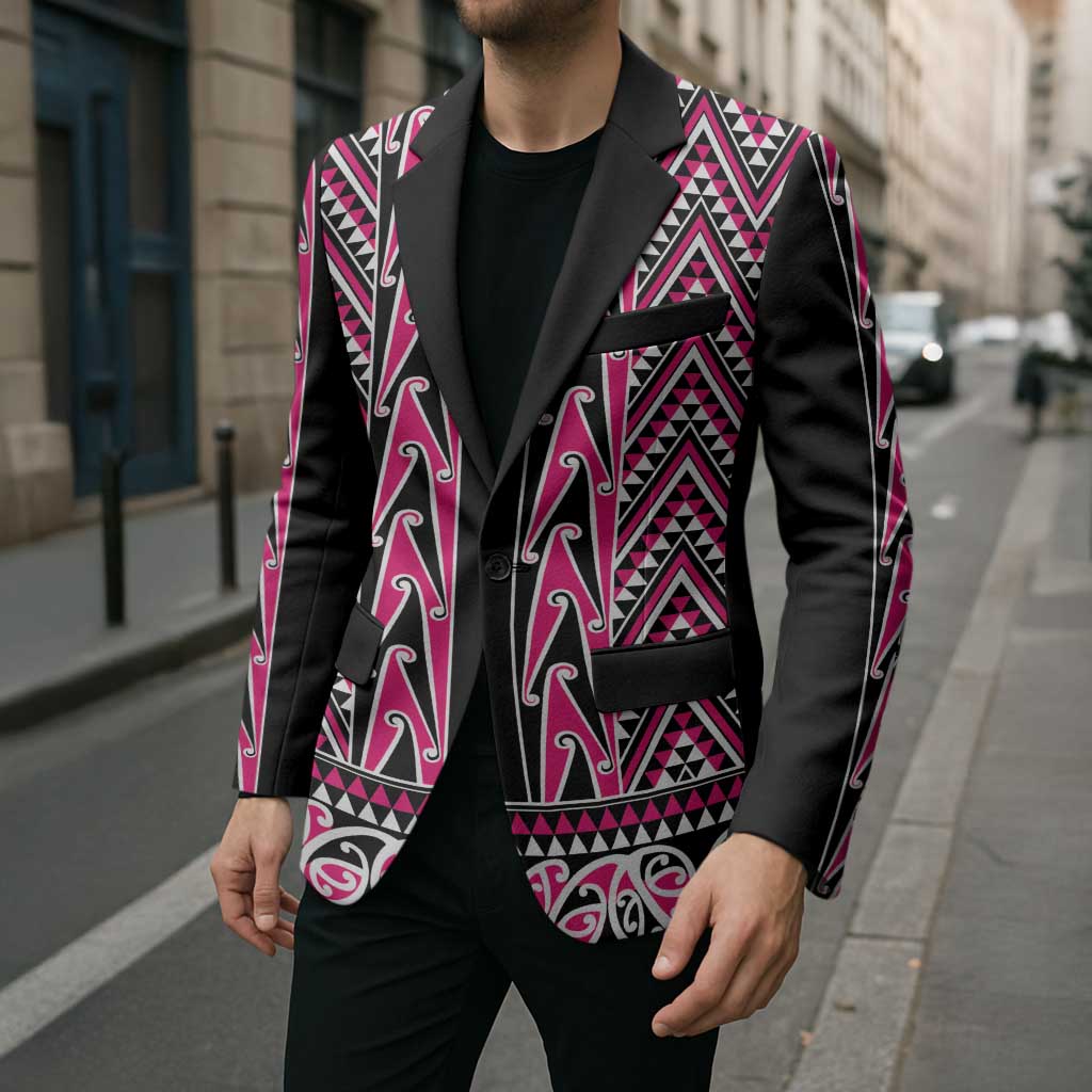 New Zealand Maori Niho Taniwha Blazer Mawhero Mangopare and Puhoro Pattern LT9 - Polynesian Pride