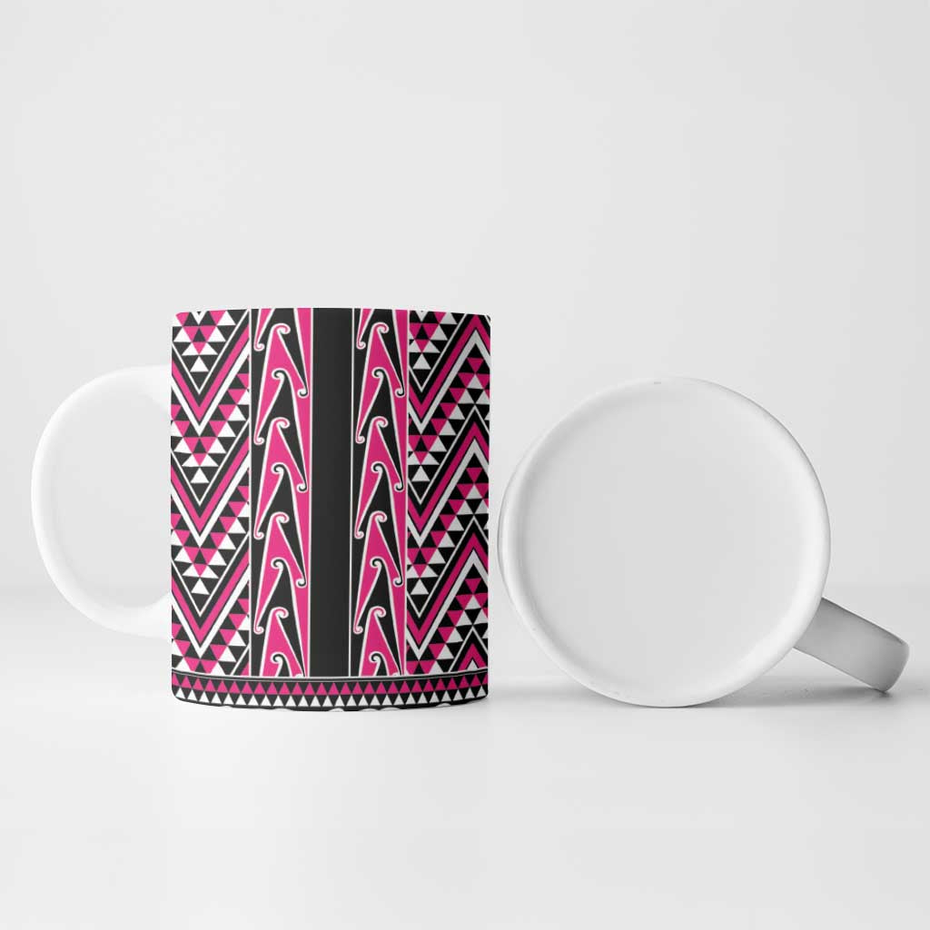 New Zealand Maori Niho Taniwha Ceramic Mug Mawhero Mangopare and Puhoro Pattern LT9 - Polynesian Pride