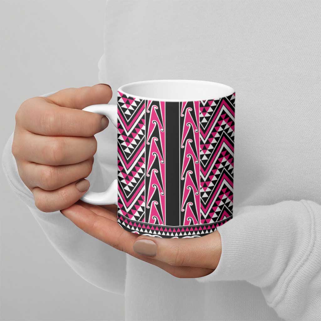 New Zealand Maori Niho Taniwha Ceramic Mug Mawhero Mangopare and Puhoro Pattern LT9 - Polynesian Pride