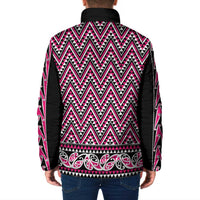 New Zealand Maori Niho Taniwha Padded Jacket Mawhero Mangopare and Puhoro Pattern LT9 - Polynesian Pride