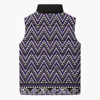 New Zealand Maori Niho Taniwha Sleeveless Puffer Jacket Waiporopo Mangopare and Puhoro Pattern LT9 - Polynesian Pride