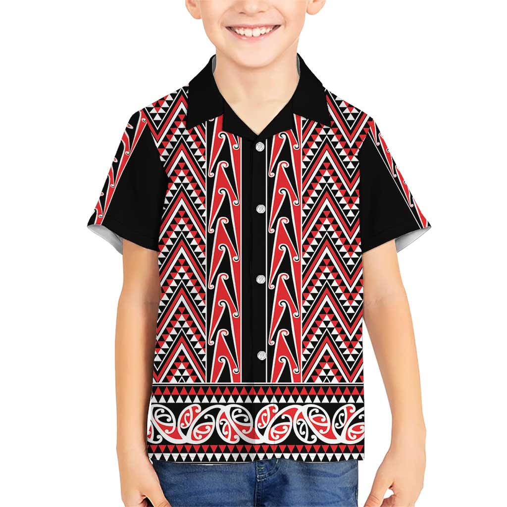 New Zealand Maori Niho Taniwha Hawaiian Shirt Whero Mangopare and Puhoro Pattern LT9 - Polynesian Pride