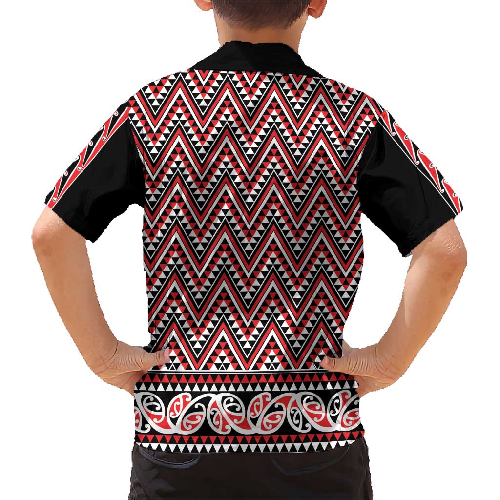 New Zealand Maori Niho Taniwha Hawaiian Shirt Whero Mangopare and Puhoro Pattern LT9 - Polynesian Pride