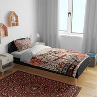 Vintage Bula Fiji Personalised Bedding Set Beige Hibiscus Tapa Pattern LT9 - Polynesian Pride