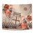 Vintage Bula Fiji Personalised Tapestry Beige Hibiscus Tapa Pattern