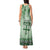 Vintage Bula Fiji Personalised Tank Maxi Dress Green Hibiscus Tapa Pattern