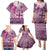 Vintage Bula Fiji Personalised Family Matching Puletasi and Hawaiian Shirt Pink Hibiscus Tapa Pattern