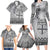 Vintage Bula Fiji Personalised Family Matching Long Sleeve Bodycon Dress and Hawaiian Shirt Beige Hibiscus Tapa Pattern