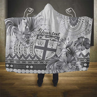 Vintage Bula Fiji Personalised Hooded Blanket Beige Hibiscus Tapa Pattern LT9 - Polynesian Pride