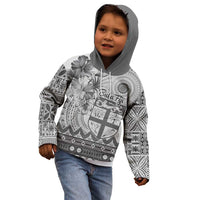 Vintage Bula Fiji Personalised Kid Hoodie Beige Hibiscus Tapa Pattern LT9 - Polynesian Pride