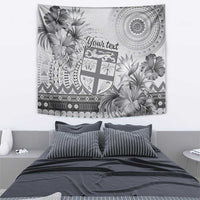 Vintage Bula Fiji Personalised Tapestry Beige Hibiscus Tapa Pattern LT9 - Polynesian Pride