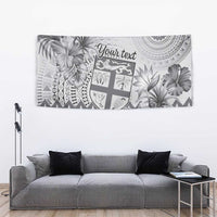 Vintage Bula Fiji Personalised Tapestry Beige Hibiscus Tapa Pattern LT9 - Polynesian Pride