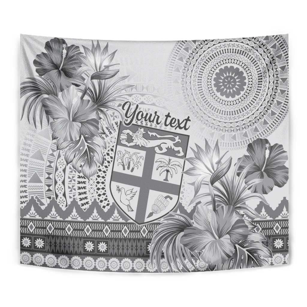 Vintage Bula Fiji Personalised Tapestry Beige Hibiscus Tapa Pattern LT9 - Polynesian Pride