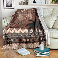 Personalised Bula Fiji 679 Blanket Fijian Tagimoucia Masi Tapa Art LT9 Brown - Polynesian Pride
