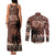 Personalised Bula Fiji 679 Couples Matching Tank Maxi Dress and Long Sleeve Button Shirt Fijian Tagimoucia Masi Tapa Art