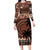 Personalised Bula Fiji 679 Family Matching Long Sleeve Bodycon Dress and Hawaiian Shirt Fijian Tagimoucia Masi Tapa Art