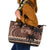 Personalised Bula Fiji 679 Leather Tote Bag Fijian Tagimoucia Masi Tapa Art